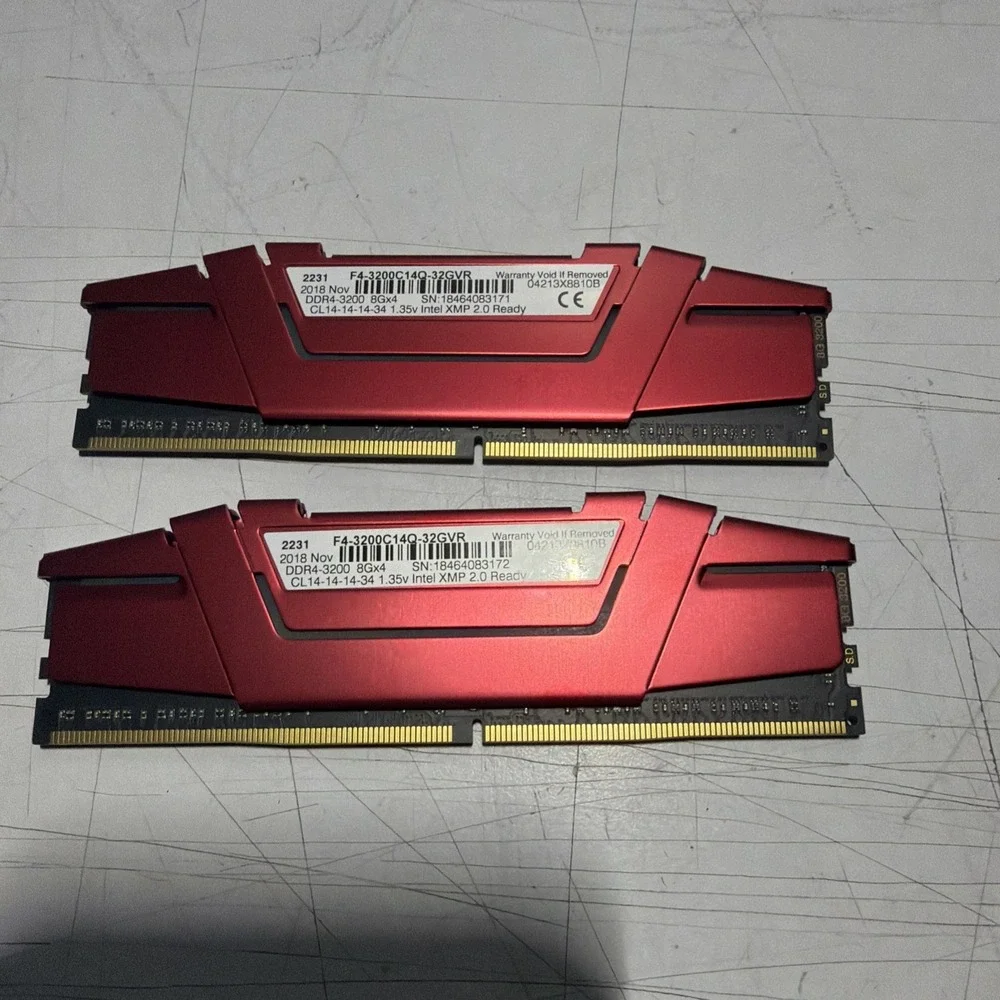 Lot Of 2 ….8gb (8Gx4) Ripjaws V Series RAM